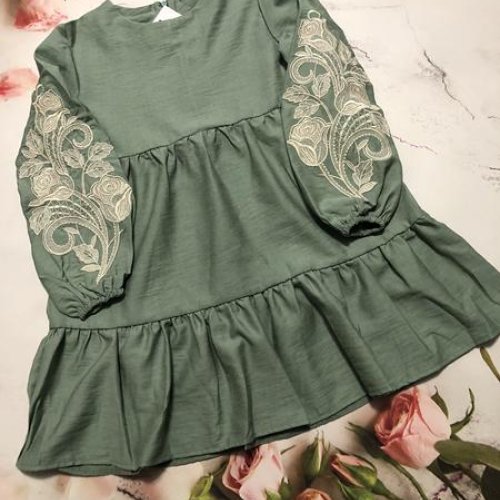 Платье Moda school (128-146) MD25 khaki (деми) Moda school MD25 khaki