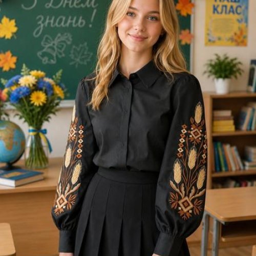 Рубашка Moda school (146-164) MD37 black (деми) Moda school MD37 black