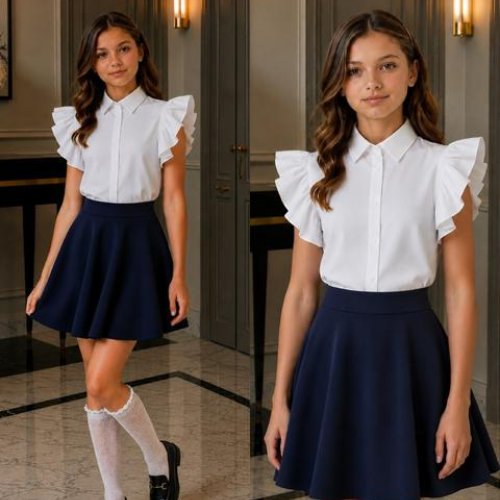 Юбка Karolina (30-42) KR834 navy (лето) Karolina KR834 navy