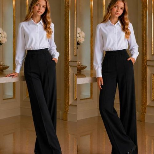Штаны Karolina (32-42) KR841 black (деми) Karolina KR841 black