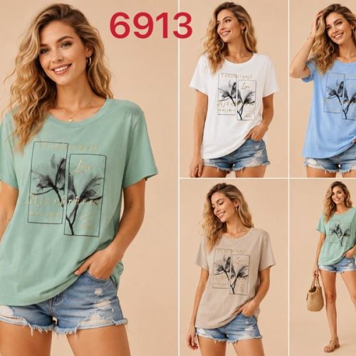 Футболка Gertie (S-2XL) 6913 l.blue (лето) Gertie 6913 l.blue