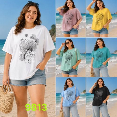 Футболка Gertie (6XL-7XL) 9813 mix (лето) Gertie 9813 mix