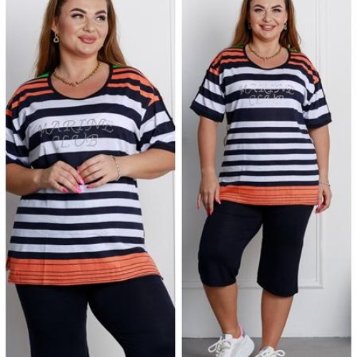 Костюм Vehuiah (2XL-4XL) VH171 white-orange (лето) Vehuiah VH171 white-orange