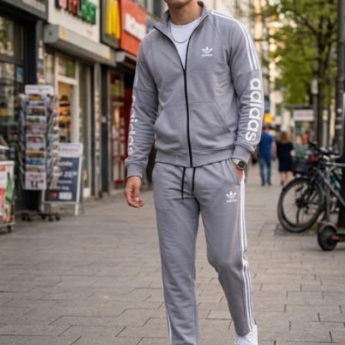 Костюм спорт Delviago (46-54) DL1137 l.grey (деми) Delviago DL1137 l.grey