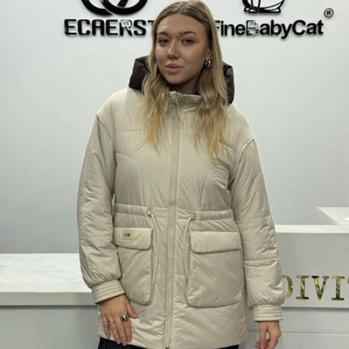 Куртка DGMD (S-2XL) 6615 milk (деми) DGMD 6615 milk