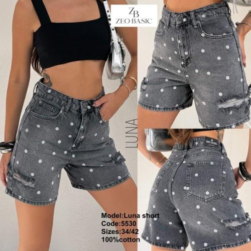 Шорты Jeans Style (34-42) 5530 grey (лето) Jeans Style 5530 grey