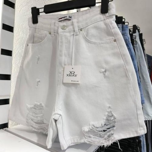 Шорты Jeans Style (34-42) 243-7462 white (лето) Jeans Style 243-7462 white