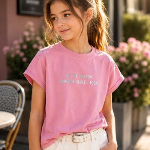 Футболка Major kids (134-152) 11385 pink (лето) Major kids 11385 pink