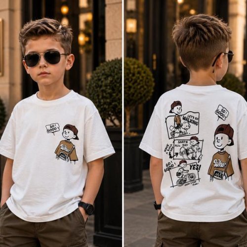 Футболка Major kids (110-128) 3725 white-brown (лето) Major kids 3725 white-brown