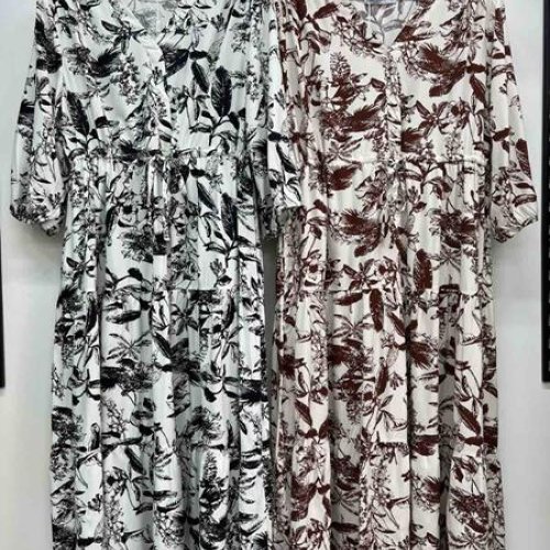 Платье Estima (3XL-6XL) 20857 brown (лето) Estima 20857 brown