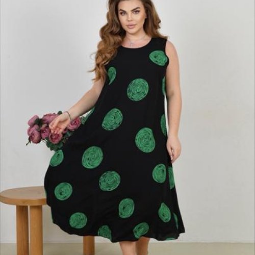 Сарафан Estima (54-56) 072 black-green (лето) Estima 072 black-green