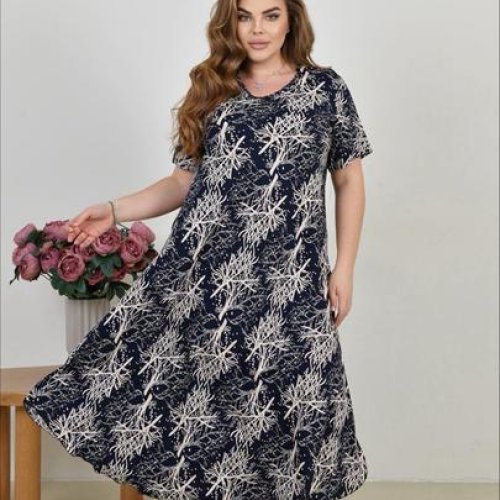Платье Estima (54-56) 081 black (лето) Estima 081 black