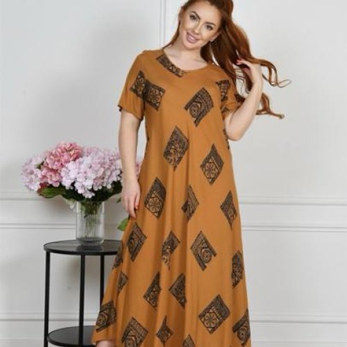 Платье Estima (54-56) 081 camel (лето) Estima 081 camel