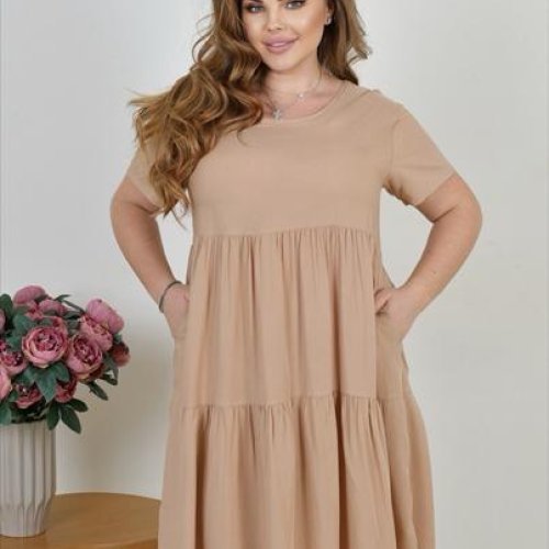 Платье Estima (52-56) 2172 beige (лето) Estima 2172 beige