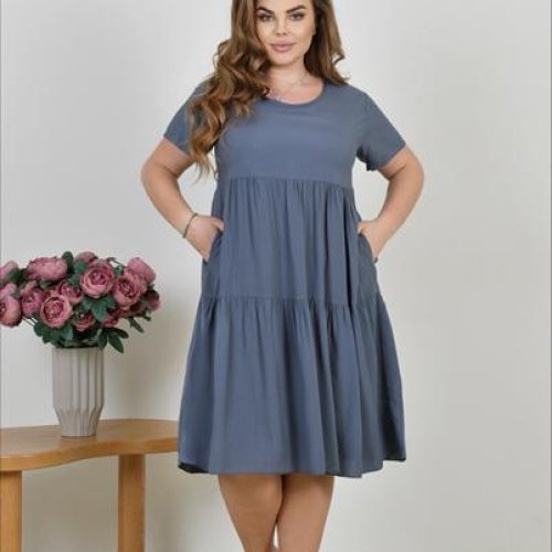 Платье Estima (52-56) 2172 grey (лето) Estima 2172 grey