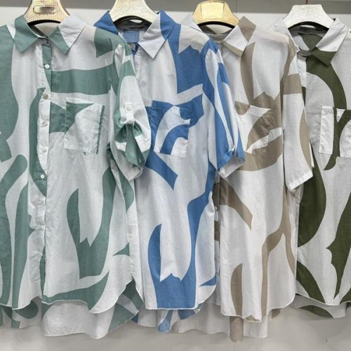 Рубашка Estima (3XL-7XL) 8713 blue (лето) Estima 8713 blue