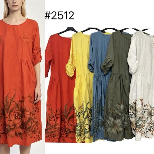 Платье Estima (42-48) 2512 khaki (лето) Estima 2512 khaki