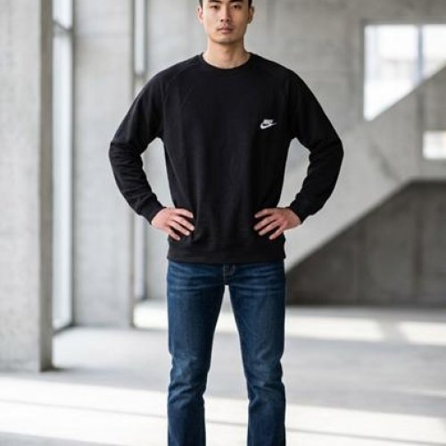 Свитер Shon (M-3XL) S3689 black (деми) Shon S3689 black