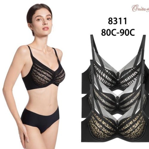 Бюстгальтер Diorella (80-90) 8311C black-grey (деми) Diorella 8311C black-grey