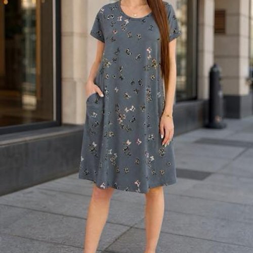 Ночнушка Trikotag (M-2XL) T277 grey (лето) Trikotag T277 grey