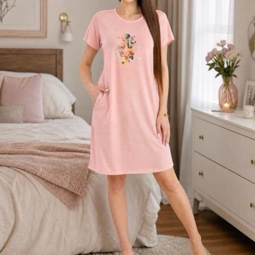 Ночнушка Trikotag (M-2XL) T244 pink (лето) Trikotag T244 pink