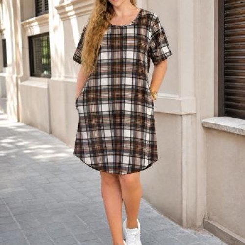 Ночнушка Trikotag (XL-4XL) T279 brown (лето) Trikotag T279 brown