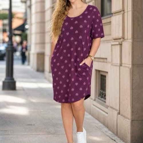 Ночнушка Trikotag (XL-4XL) T286 wine (лето) Trikotag T286 wine