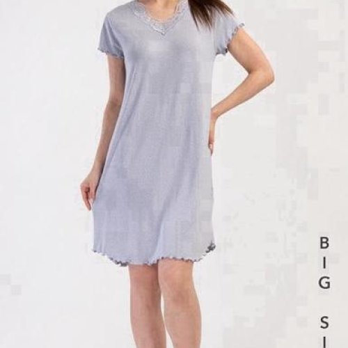 Ночнушка Trikotag (XL-4XL) T220 l.grey (лето) Trikotag T220 l.grey