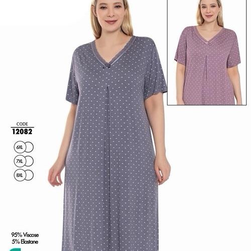 Ночнушка Trikotag (6XL-8XL) 12082 d.pink (лето) Trikotag 12082 d.pink