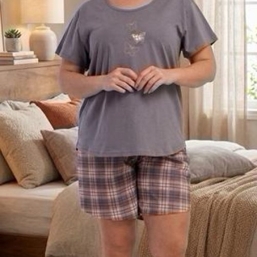 Пижама Trikotag (XL-4XL) T381 grey (лето) Trikotag T381 grey
