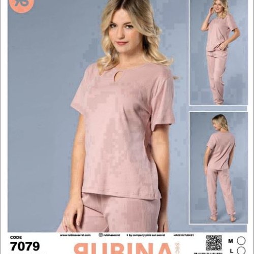 Пижама Trikotag (M-XL) 7079 pink (деми) Trikotag 7079 pink