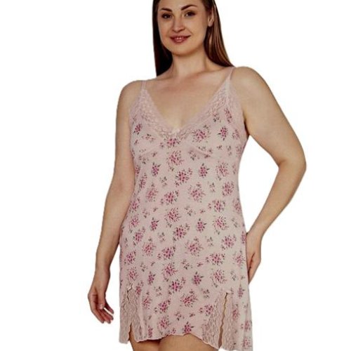 Ночнушка Trikotag (2XL-4XL) 18227B beige (лето) Trikotag 18227B beige