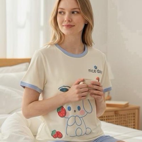 Пижама Trikotag (M-2XL) T313 l.blue (лето) Trikotag T313 l.blue