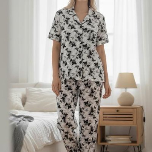 Пижама Trikotag (XL-2XL) T333 white-black (деми) Trikotag T333 white-black