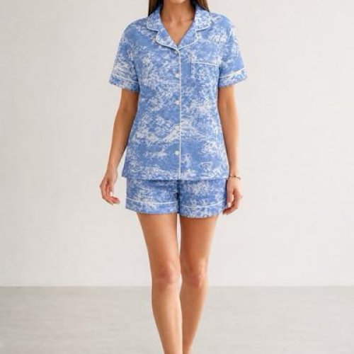 Пижама Trikotag (M-2XL) 998 l.blue (лето) Trikotag 998 l.blue