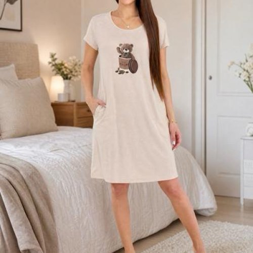 Ночнушка Trikotag (M-2XL) T245 apricot (лето) Trikotag T245 apricot