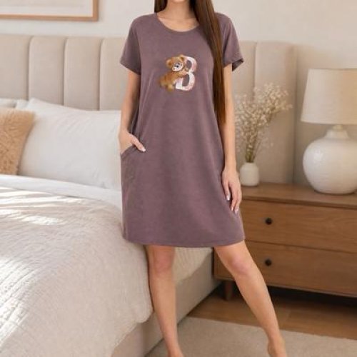 Ночнушка Trikotag (M-2XL) T247 grey (лето) Trikotag T247 grey