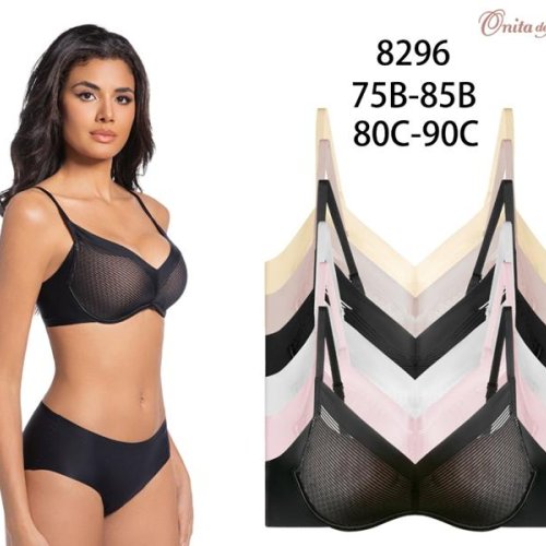 Бюстгальтер Diorella (80-90) 8296C black-beige (деми) Diorella 8296C black-beige