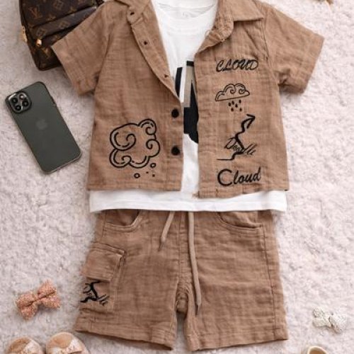 Костюм Major kids (0.9-2) 7071 brown (лето) Major kids 7071 brown