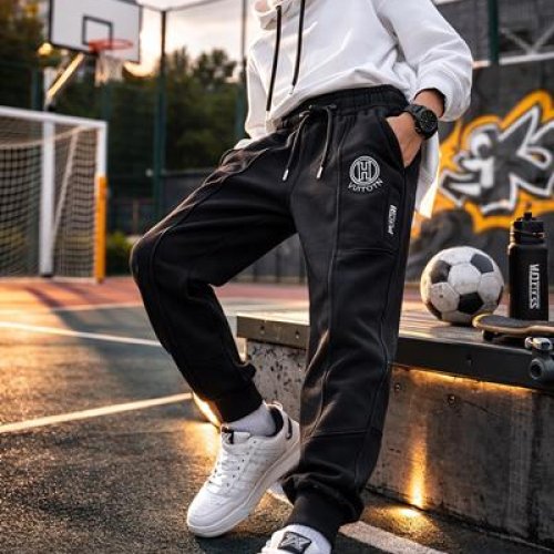 Штаны спорт Major kids (122-146) L918 black (деми) Major kids L918 black