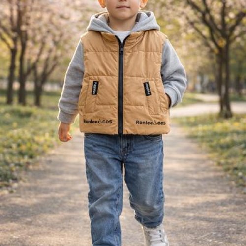 Жилетка Major kids (74-104) 6M-18 beige (деми) Major kids 6M-18 beige
