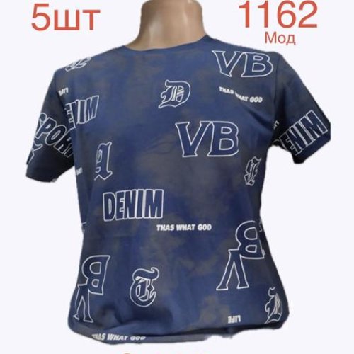 Футболка Надийка (S-2XL) 1162 blue (лето) Надийка 1162 blue