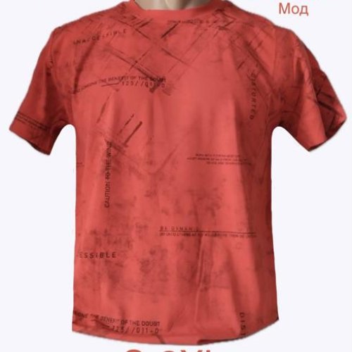 Футболка Надийка (S-2XL) 0758-2-0 red (лето) Надийка 0758-2-0 red