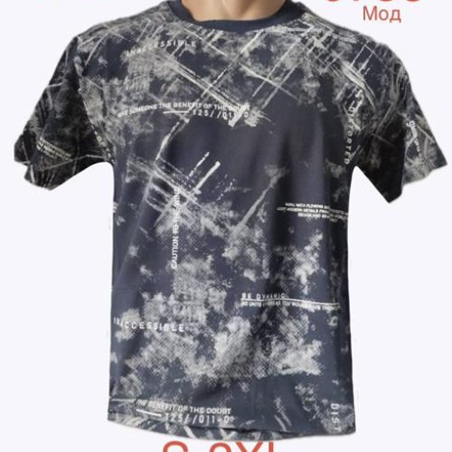 Футболка Надийка (S-2XL) 0758 d.grey (лето) Надийка 0758 d.grey