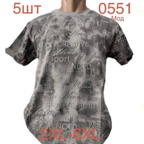 Футболка Надийка (2XL-6XL) 0551-1 grey (лето) Надийка 0551-1 grey