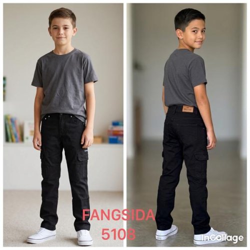 Джинсы Fangsida (25-32) 5108 black (деми) Fangsida 5108 black