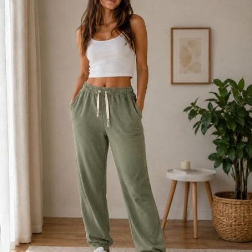 Штаны спорт Arina (S-3XL) 126 green (деми) Arina 126 green