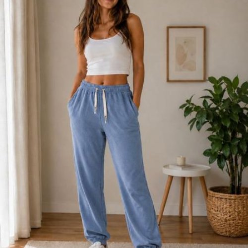 Штаны спорт Arina (S-3XL) 126 l.blue (деми) Arina 126 l.blue
