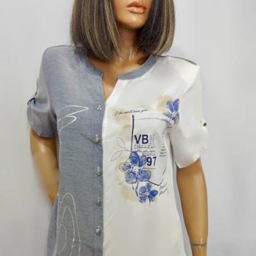 Рубашка LIDA (52-62) 0416 l.grey (лето) LIDA 0416 l.grey