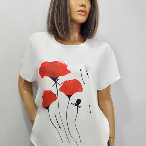 Футболка LIDA (52-62) 2401 white-red (лето) LIDA 2401 white-red
